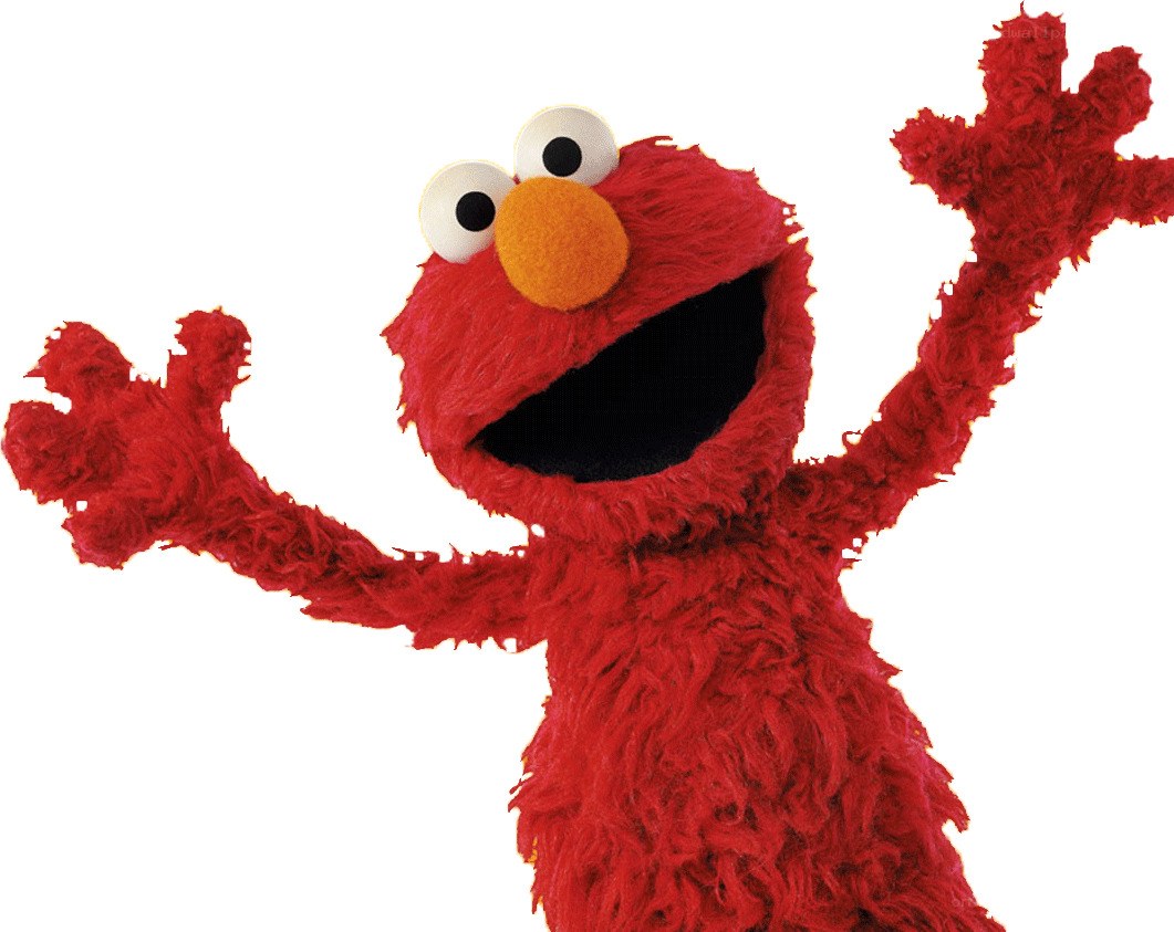 Elmo waving happily