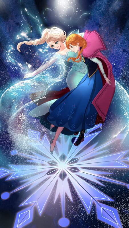 Elsa and Anna Flying