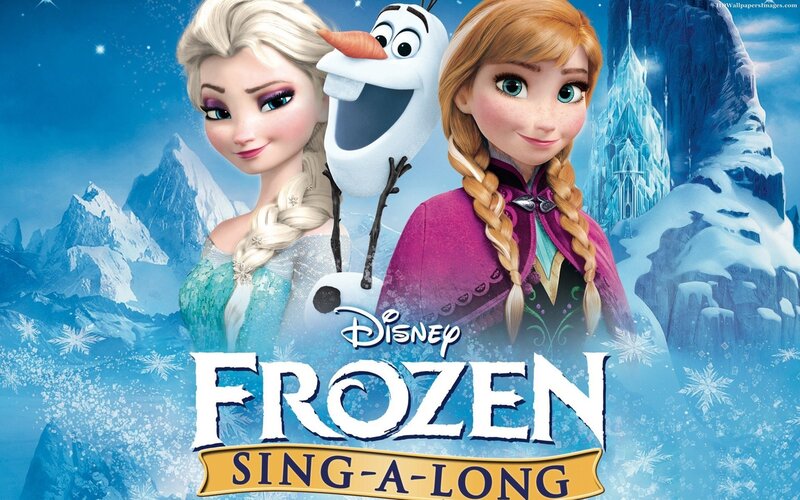 Elsa and Anna with Olaf — Blue, Magical, Winter