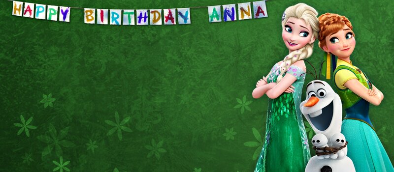 Elsa and Anna with Olaf — Green
