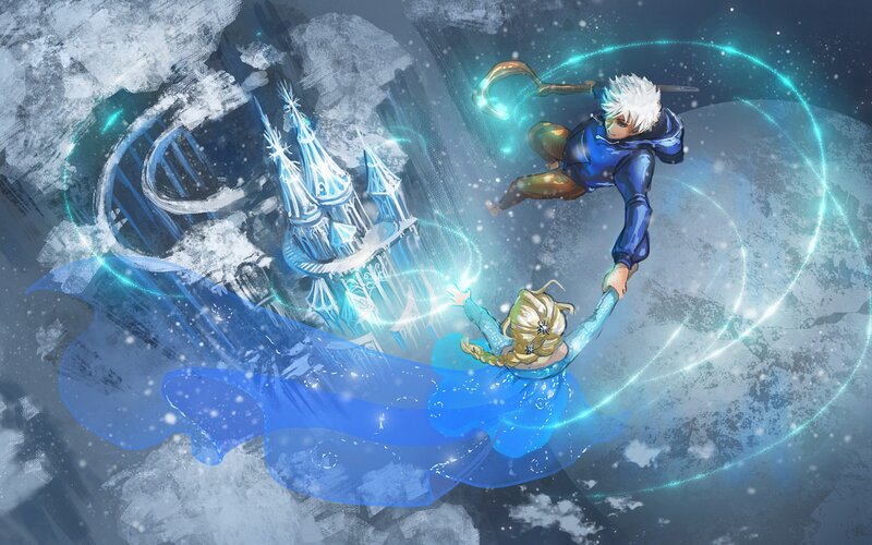 Elsa and Jack Frost — Blue, Dramatic