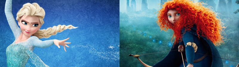 Elsa and Merida Characters
