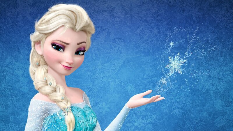Elsa Creating a Snowflake — Blue, Magical, Winter, Digital Art