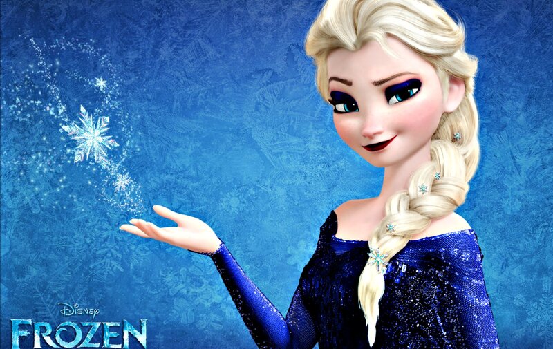 Elsa Creating a Snowflake — Blue, Magical, Winter