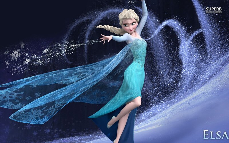Elsa Creating Ice Magic — Blue, Dramatic, Night, 3d Render