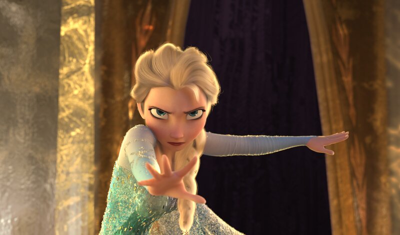 Elsa from Frozen — Blue, Dramatic, 3d Render, Dress