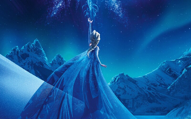 Elsa from Frozen — Blue, Dramatic, Night