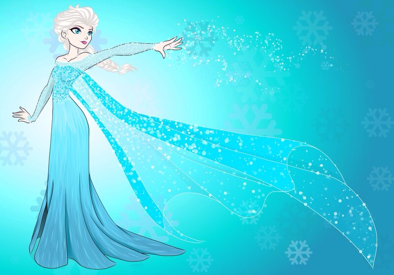 Elsa from Frozen — Blue, Magical, Winter