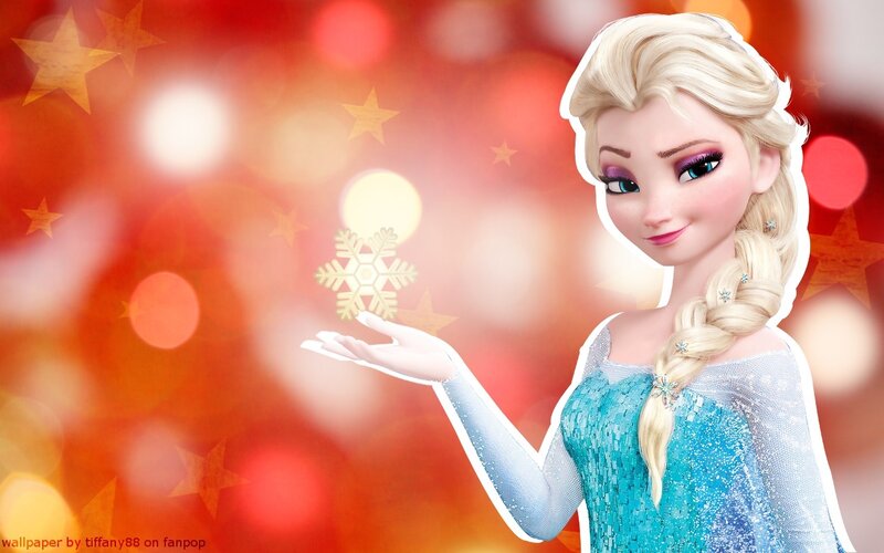 Elsa Holding a Snowflake
