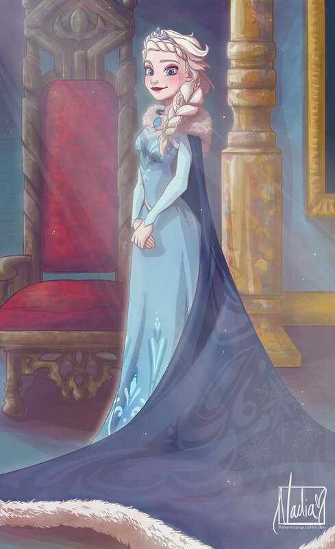 Elsa in a Blue Gown