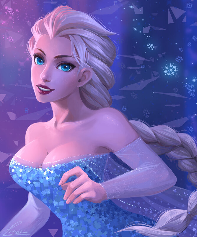Elsa in Blue Dress — Magical, Winter
