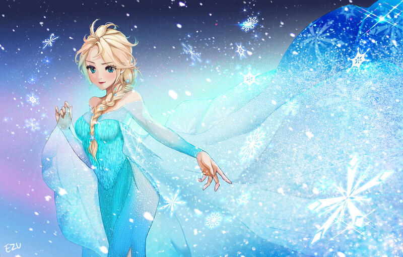Elsa in Blue Dress