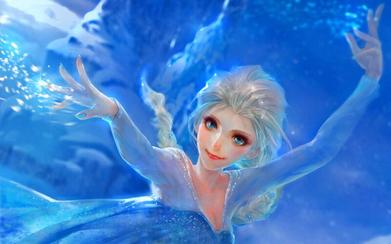 Elsa in Ice Cave
