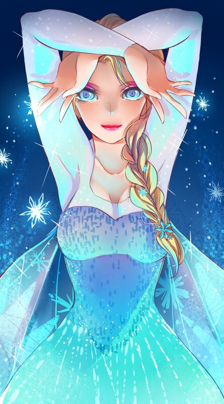 Elsa in Ice Dress — Blue