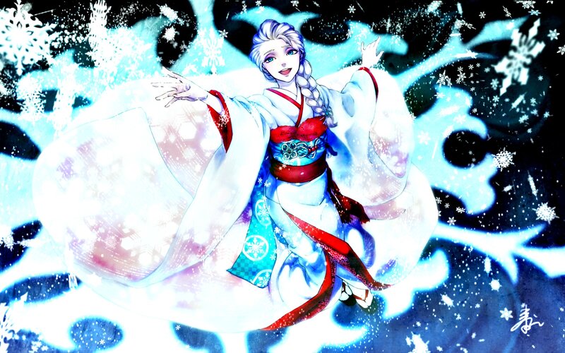 Elsa in Winter Kimono