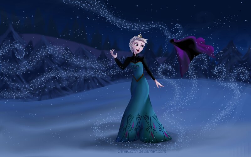 Elsa in Winter Landscape — Blue