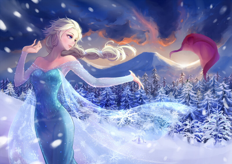 Elsa in Winter Landscape