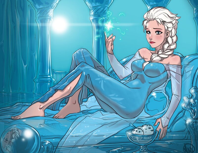 Elsa on Ice Throne