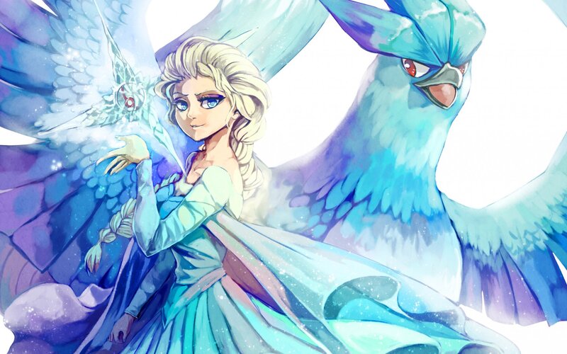 Elsa with a Bird