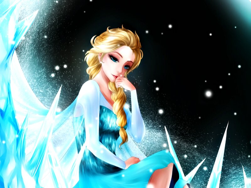 Elsa with Ice Crystals