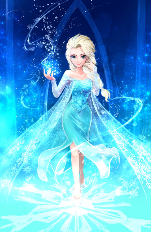 Elsa with Ice Magic — Blue