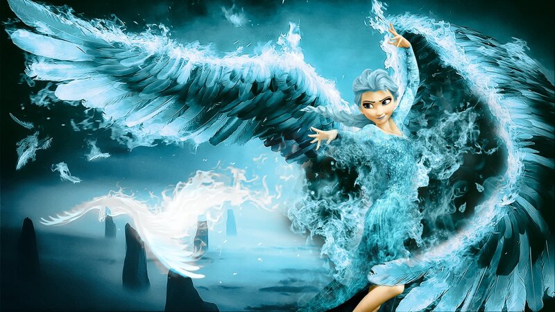 Elsa with Ice Wings — Blue