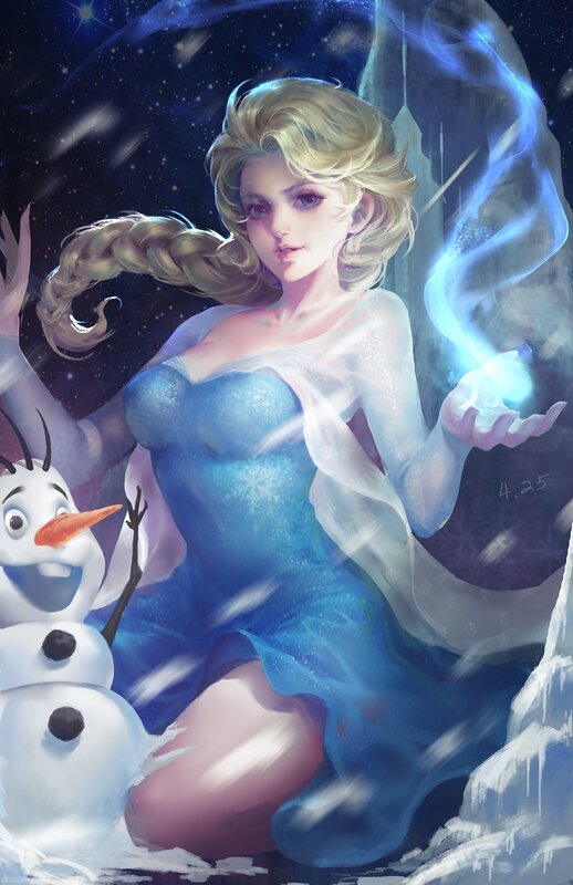 Elsa with Olaf