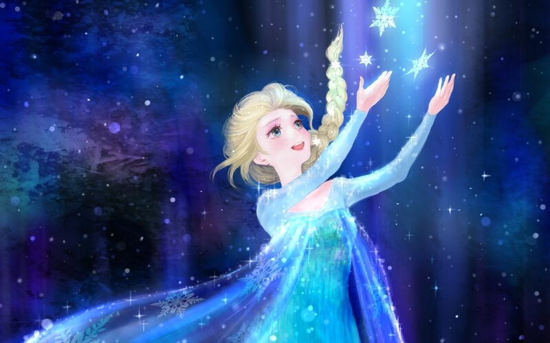 Elsa with Snowflakes