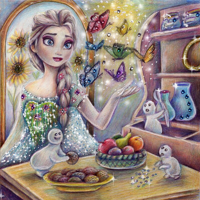 Elsa with Snowmen