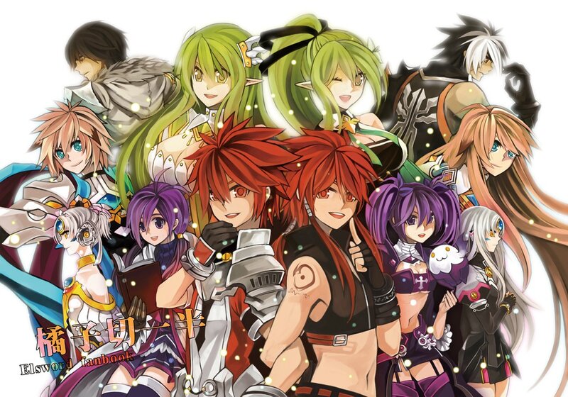 Elsword character group portrait
