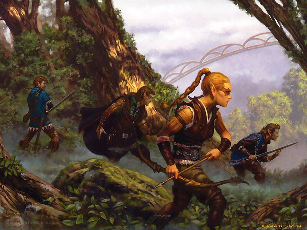 Elven archers in forest