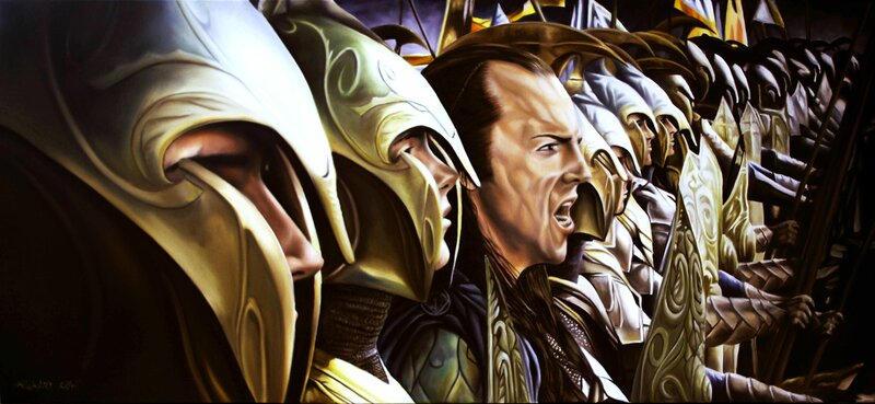 Elven army charging forward