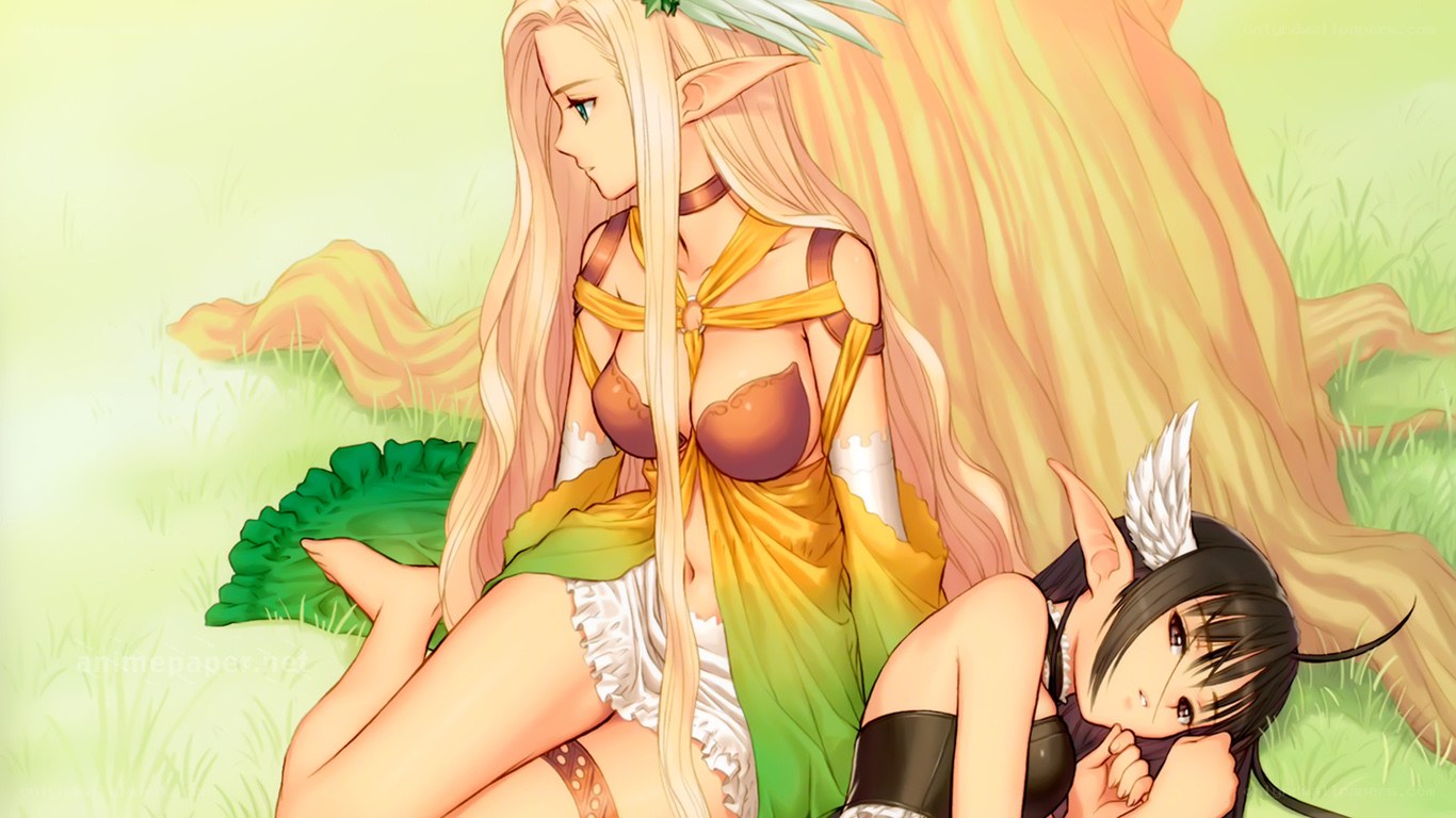 Elven companions in a forest