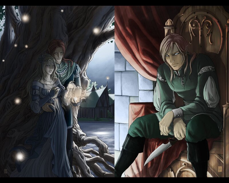 Elven couple and king