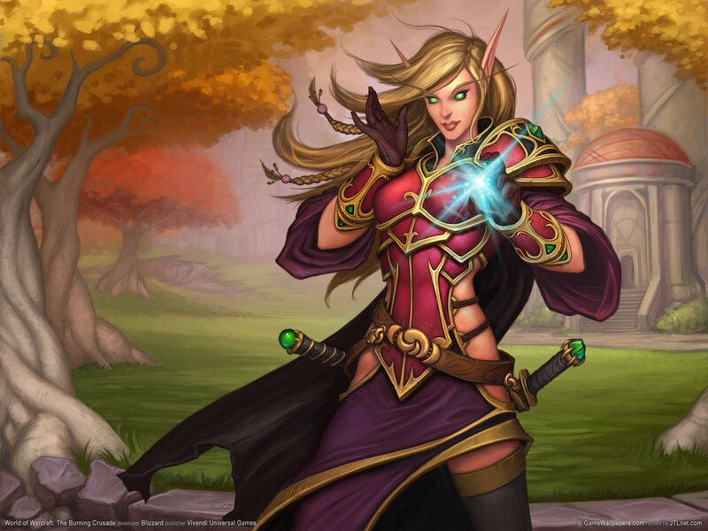 Elven mage casting spell