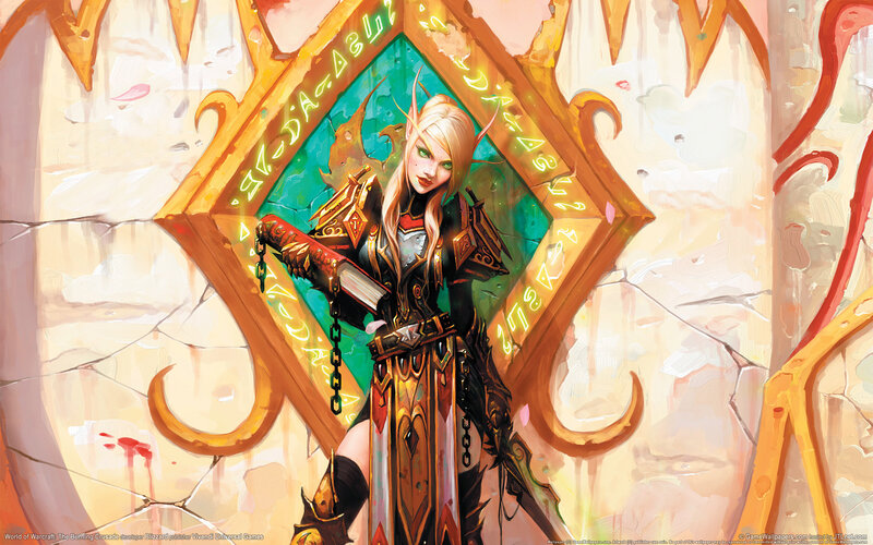 Elven mage with book