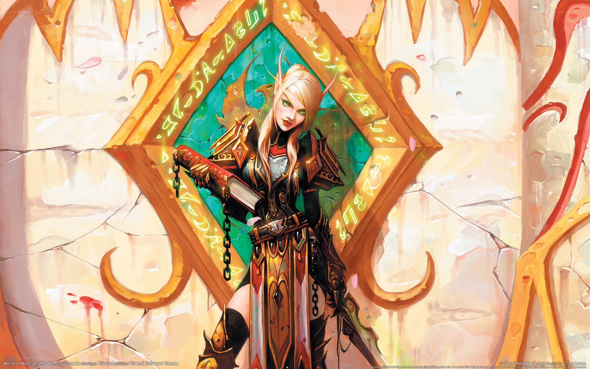 Elven mage with book