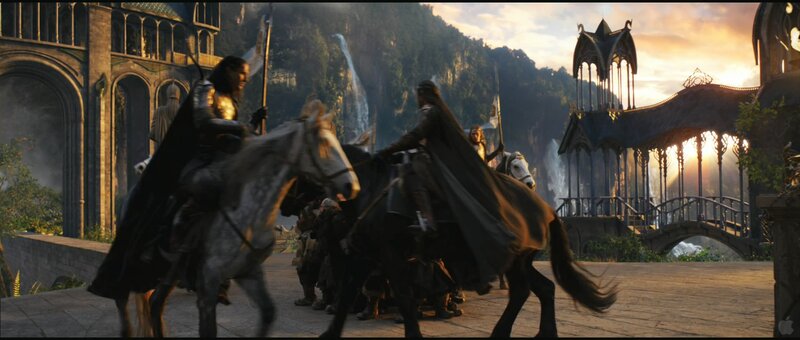 Elven riders in a fantasy realm