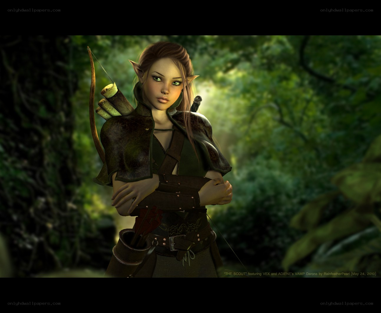Elven scout in the forest
