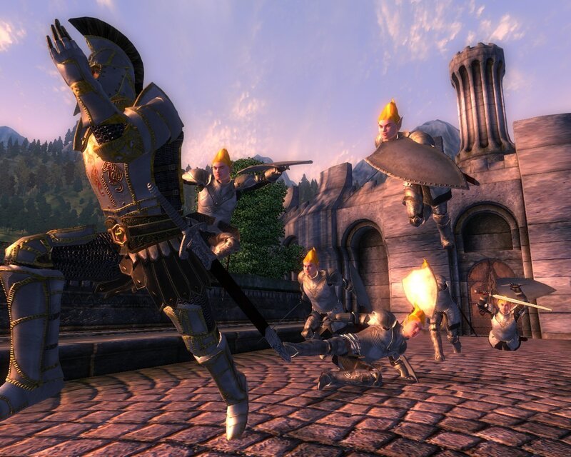 Elven soldiers in combat