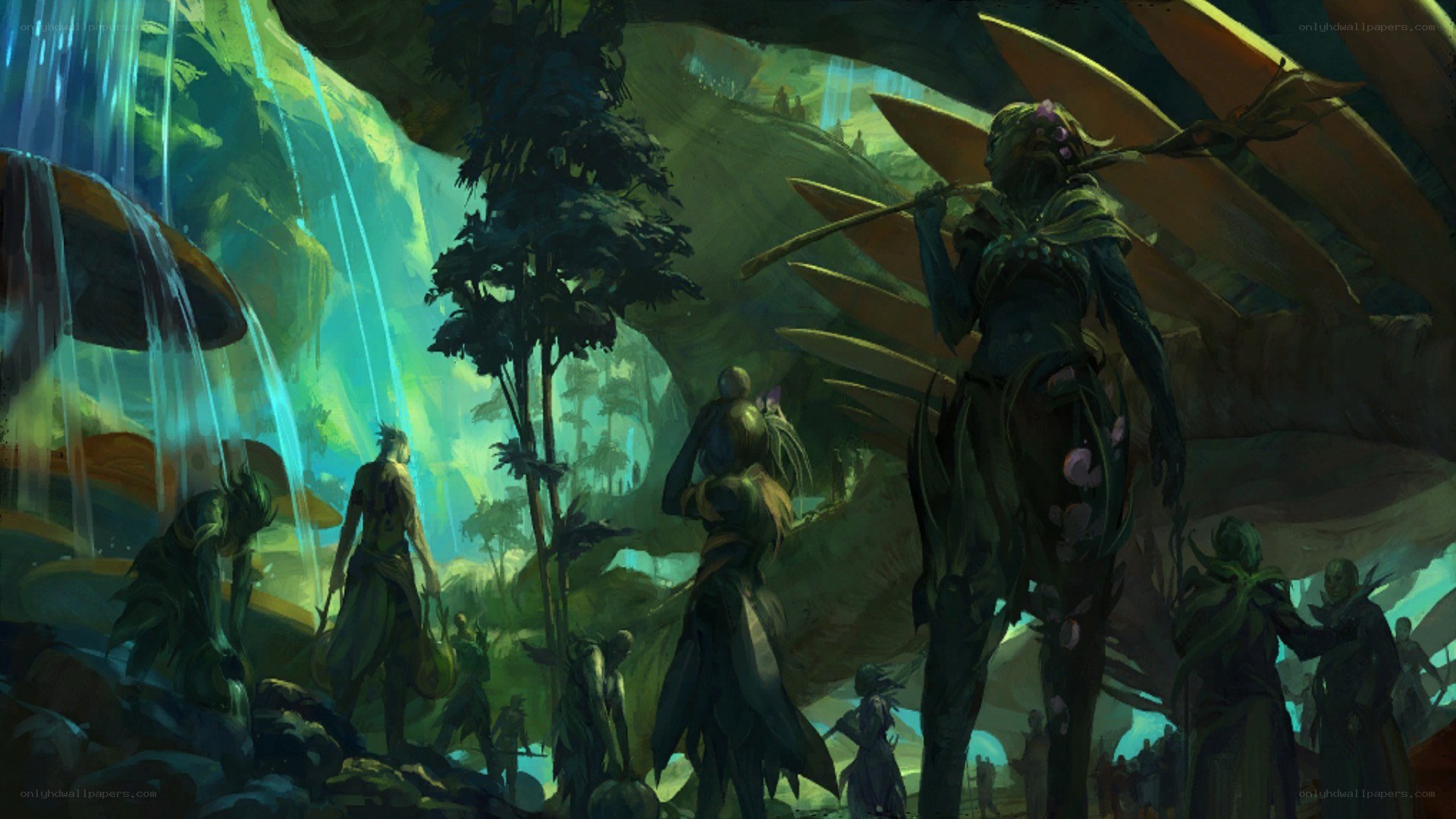 Elven tribe in a cave