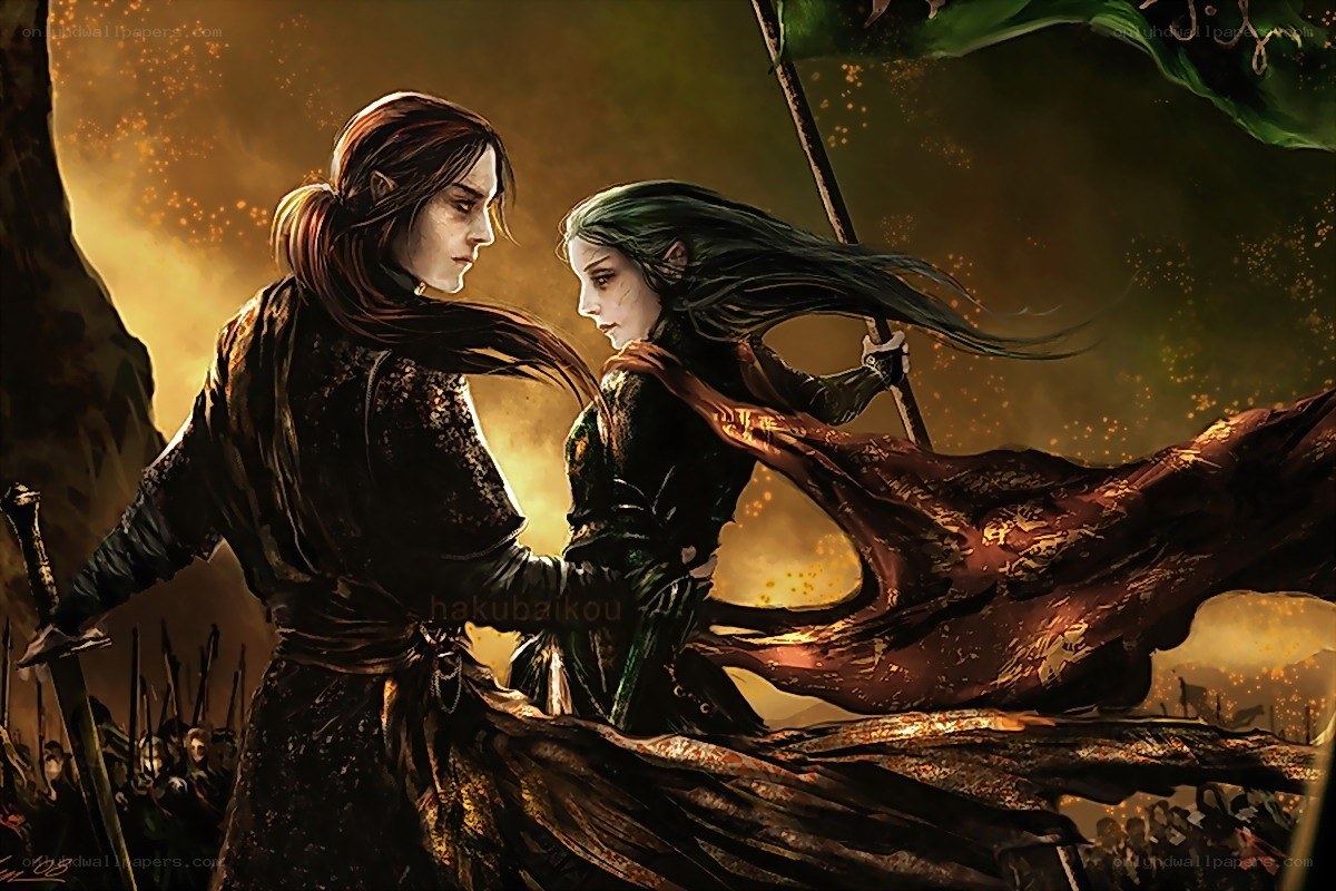 Elven warriors in battle