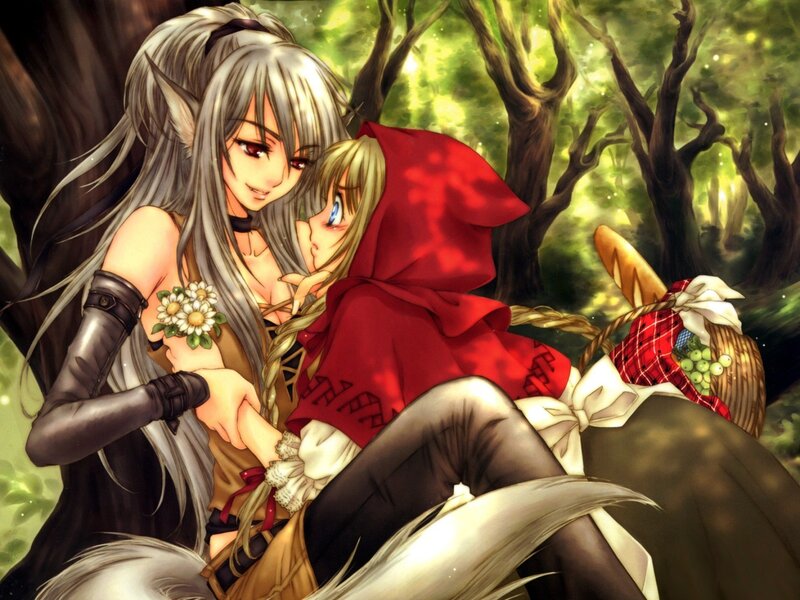 Elven woman with Red Riding Hood