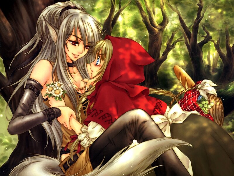 Elven woman with Red Riding Hood