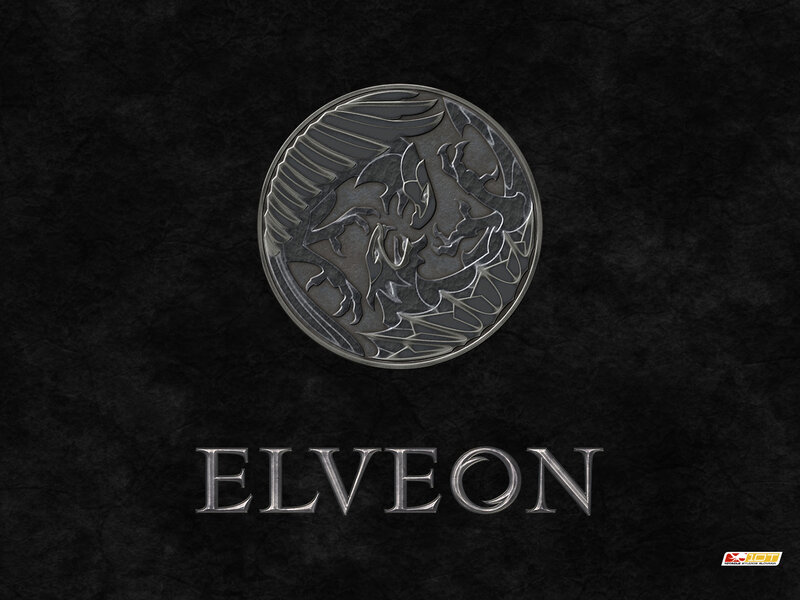 Elveon logo on dark background