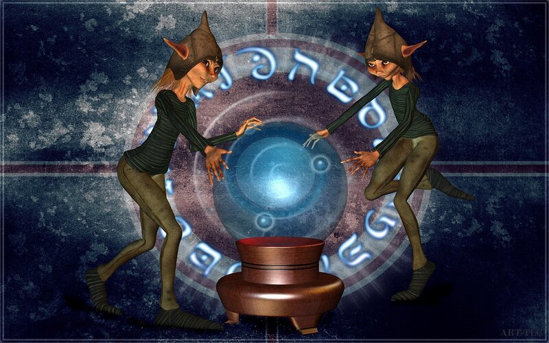 elves casting a spell