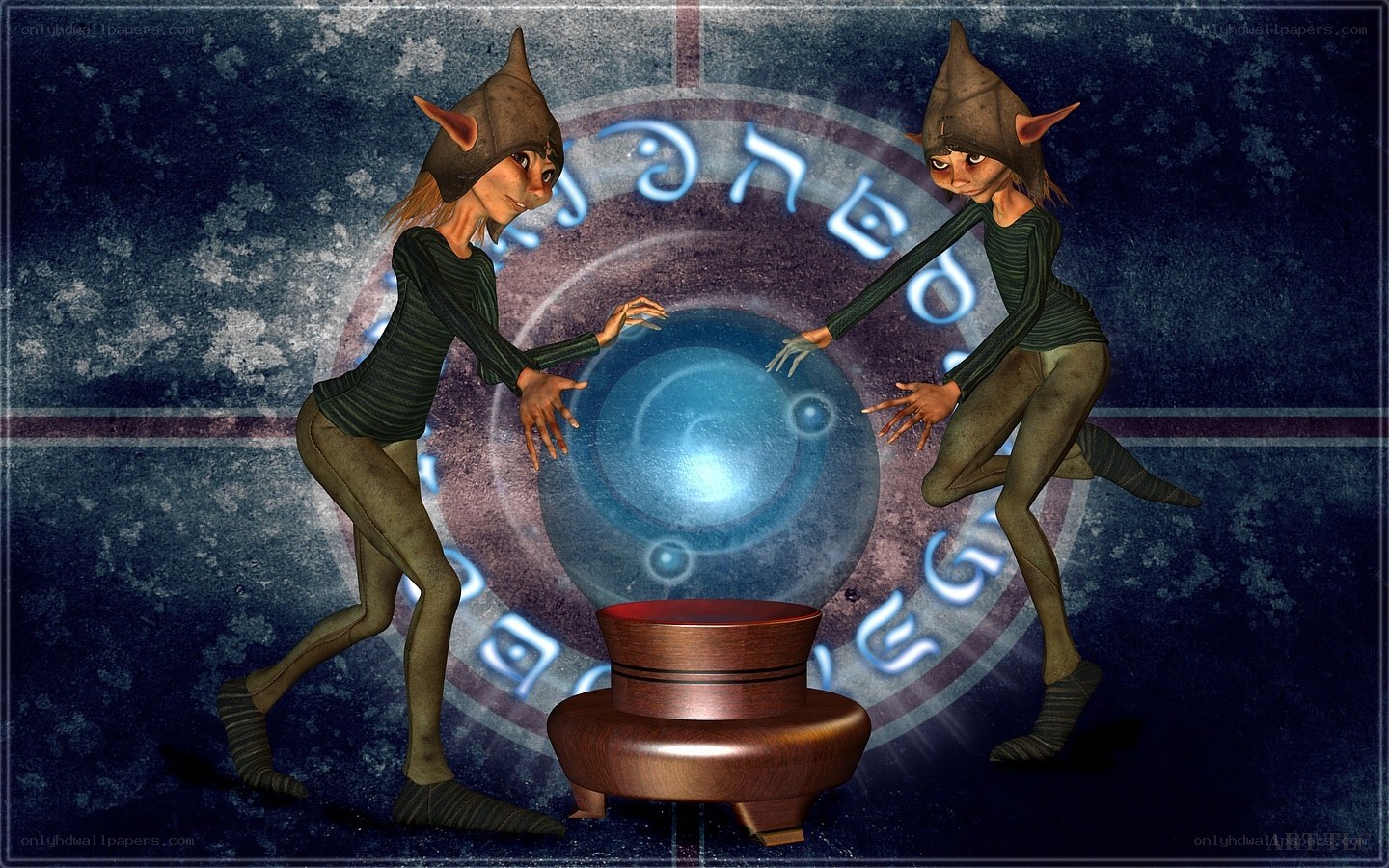 elves casting a spell