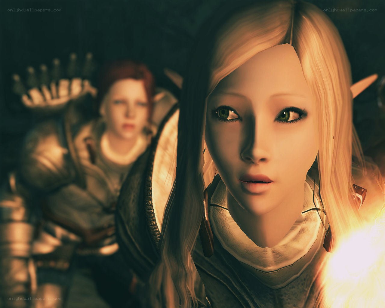 elves in a dimly lit cave