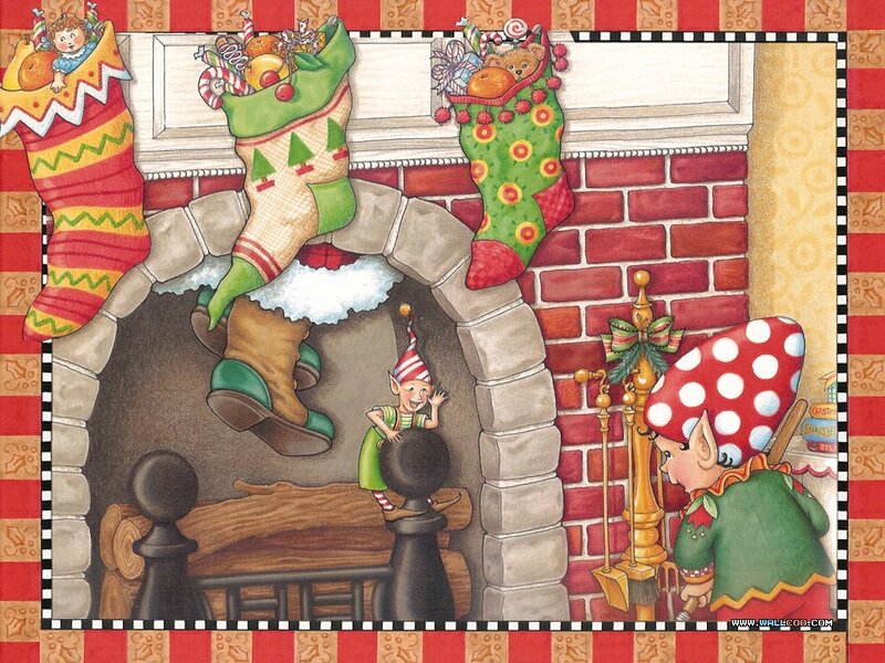 Elves in a Fireplace