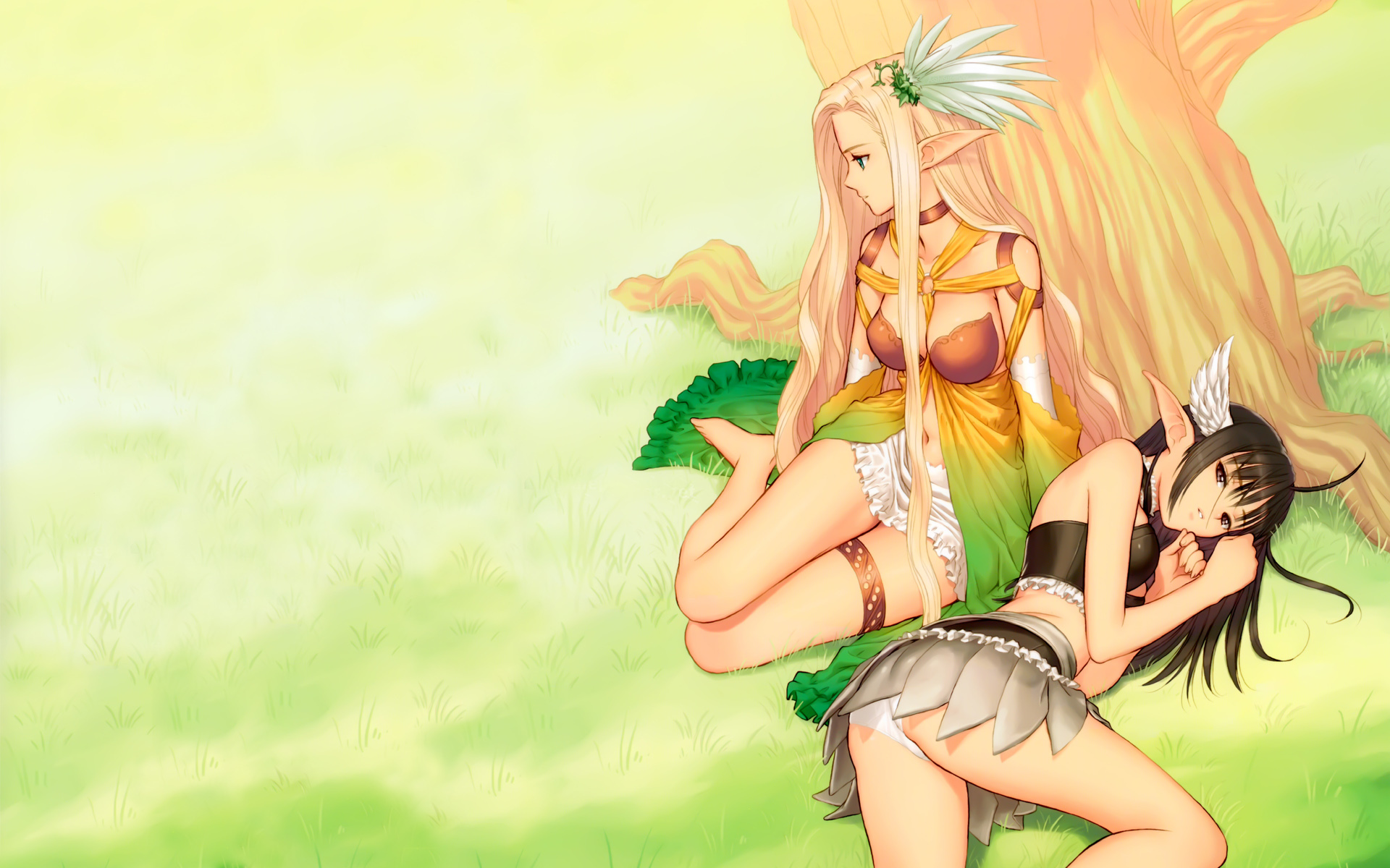 elves in a forest